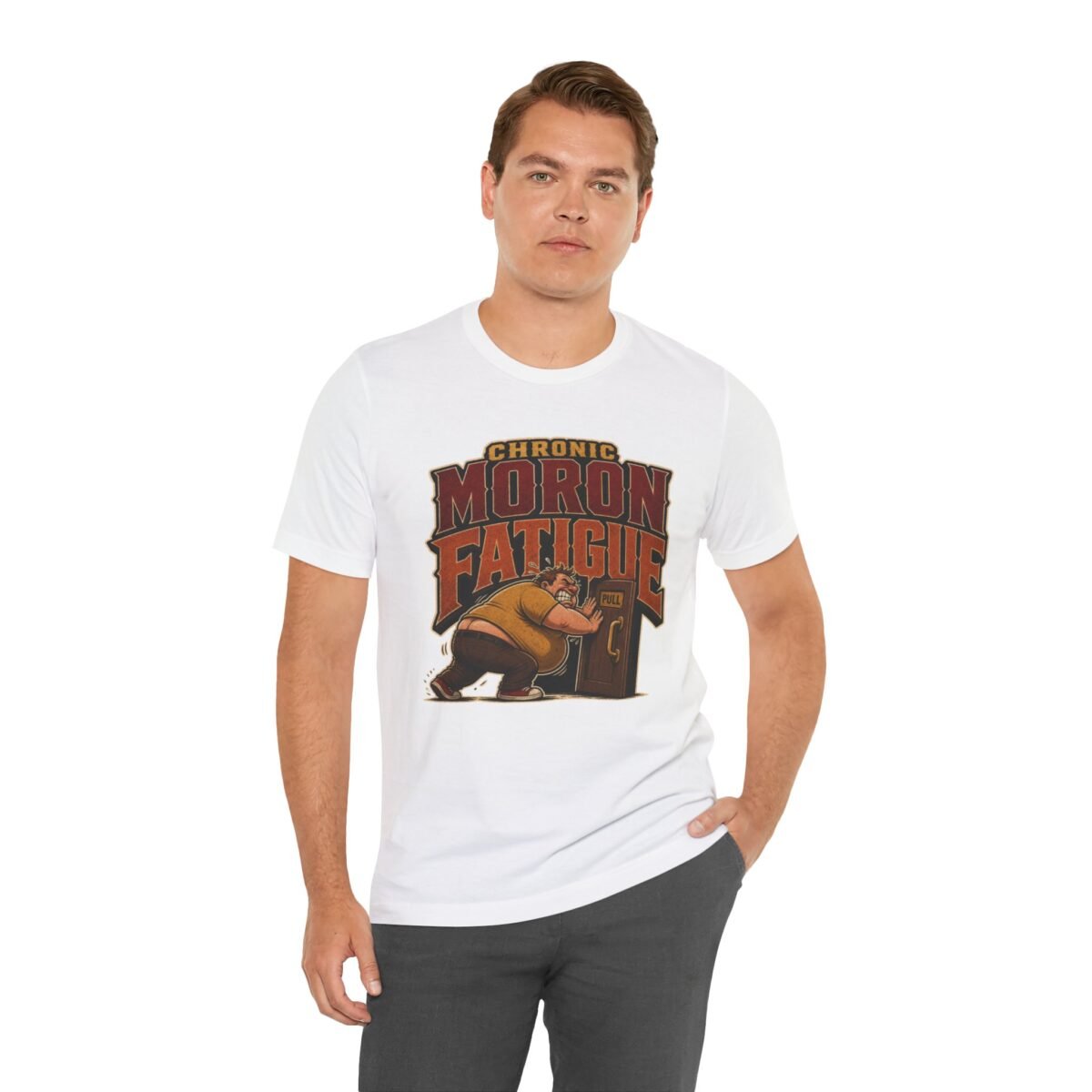 2445954521069125917_2048.jpeg Chronic Moron Fatigue T-Shirt — Funny Retro Sleepy Cartoon Tee