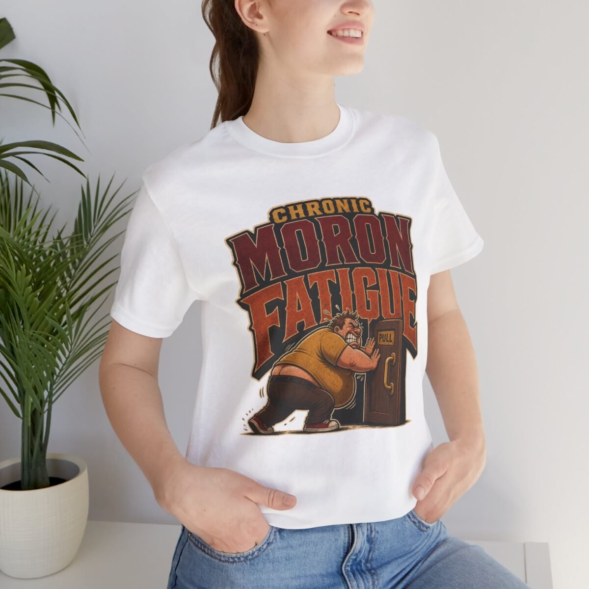7328640286601495817_2048.jpeg Chronic Moron Fatigue T-Shirt — Funny Retro Sleepy Cartoon Tee